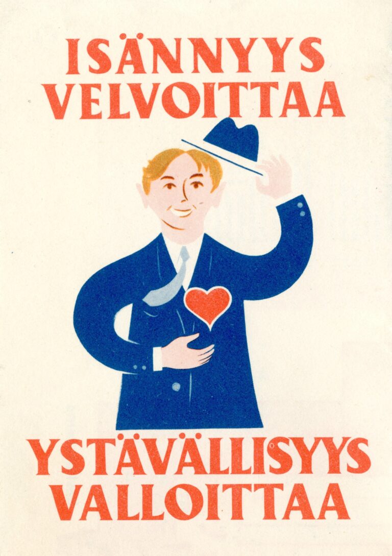 „Korraldajana oled kohustatud“, „Lahkus vallutab südameid“. Illustratsioon: Soome Spordimuuseum